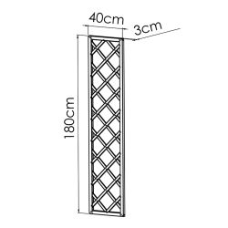 Treillis SOPRANO - 180 x 40 x 3 cm - Dimensions