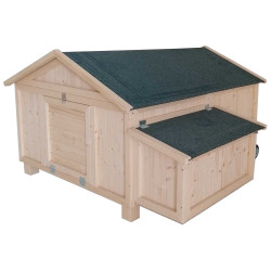 Poulailler CASSIE mobile - 2 poules - 1,5m² - Vue de 3/4