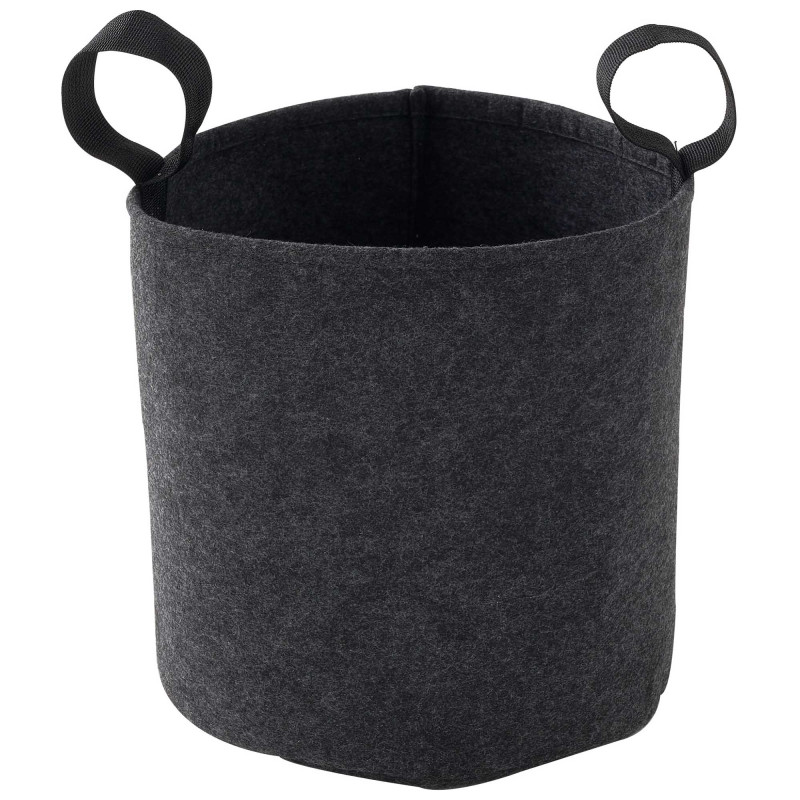 Sac plantation feutre géotextile ø 25 cm 12,3 L Gris Anthracite - Bag 4 Plant - Vue de face