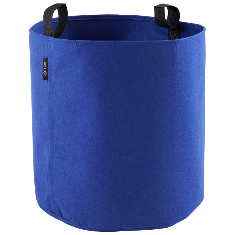 Sac plantation feutre géotextile ø 40 cm 50,3 L bleu - Bag 4 Plant - Vue de 3/4