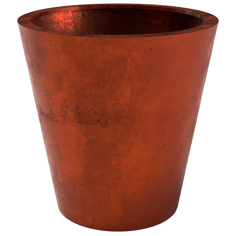 Bac acier corten rond - 350L - Vue de face