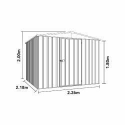 Abri FRASER - Métal - 4,8 m² - Dimensions