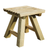 Tabouret carré KAREL - 42,5 x 42,5 x 44 cm - Jardipolys