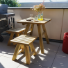 Tabouret carré KAREL - 42,5 x 42,5 x 44 cm - Jardipolys