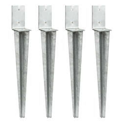 Lot de 4 supports en acier galvanisé à enfoncer - Jardipolys