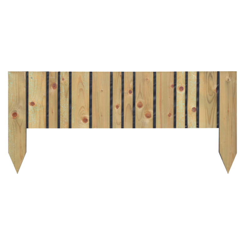 Bordure en bois VERTIKAL - 100 x 26/46 x 1,4 cm - Jardipolys