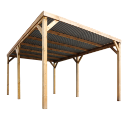 Carport SIERO couverture PVC - 14m2 - Jardipolys