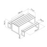 Table de jardin avec bancs - Bois et Métal - Blakea