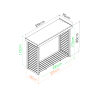 Abri bûches DALLAS XL - 183 x 89,5 x 238,5 cm