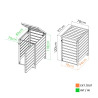 Cache poubelle NESTON L - 77,5 x 96,5 x 120 cm