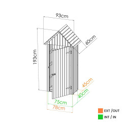 Armoire WISSANT - H193 x 93 x 60 cm