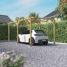 Carport simple en bois traité 15,36 m² Henri