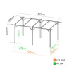 Carport simple en bois traité 15,36 m² Henri