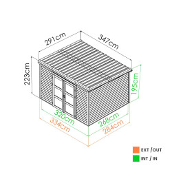 Abri SHELTY+ modern - 8,9 m²