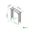 Arche de jardin en bois Luna