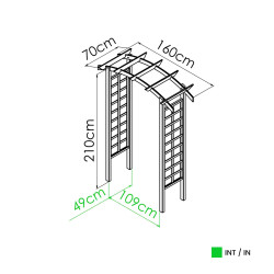 Arche de Jardin en Bois LUNA - Forme d'Arc