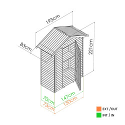 Armoire LEO - H220 x 193 x 83 cm