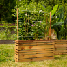 Bac à fleurs en bois avec treillis Lign Z - 100 x 30 x 130 cm - Jardipolys