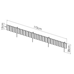 Bordure Cala 1,5 x 180 x 15 cm