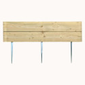 Bordure en bois Nolina à planter Ep 6,4 cm - 110 x 60 cm