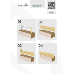 Bordure en bois Nolina à planter Ep 6,4 cm - 110 x 60 cm