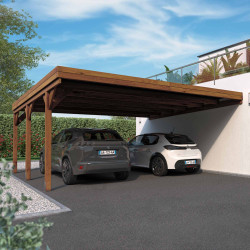 Carport adossable Victor - double - 30,9m²