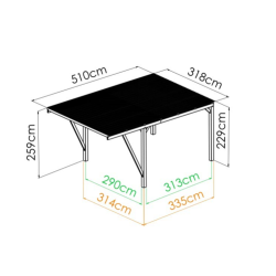 Carport Victor Modern - simple - 16,5m²