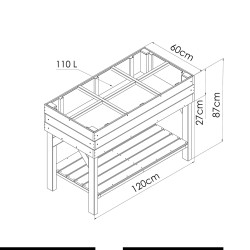 Carré potager sur pieds Paprika 110L