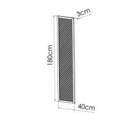 Treillis CLEMATITE - 180 x 40 x 3 cm - Dimensions
